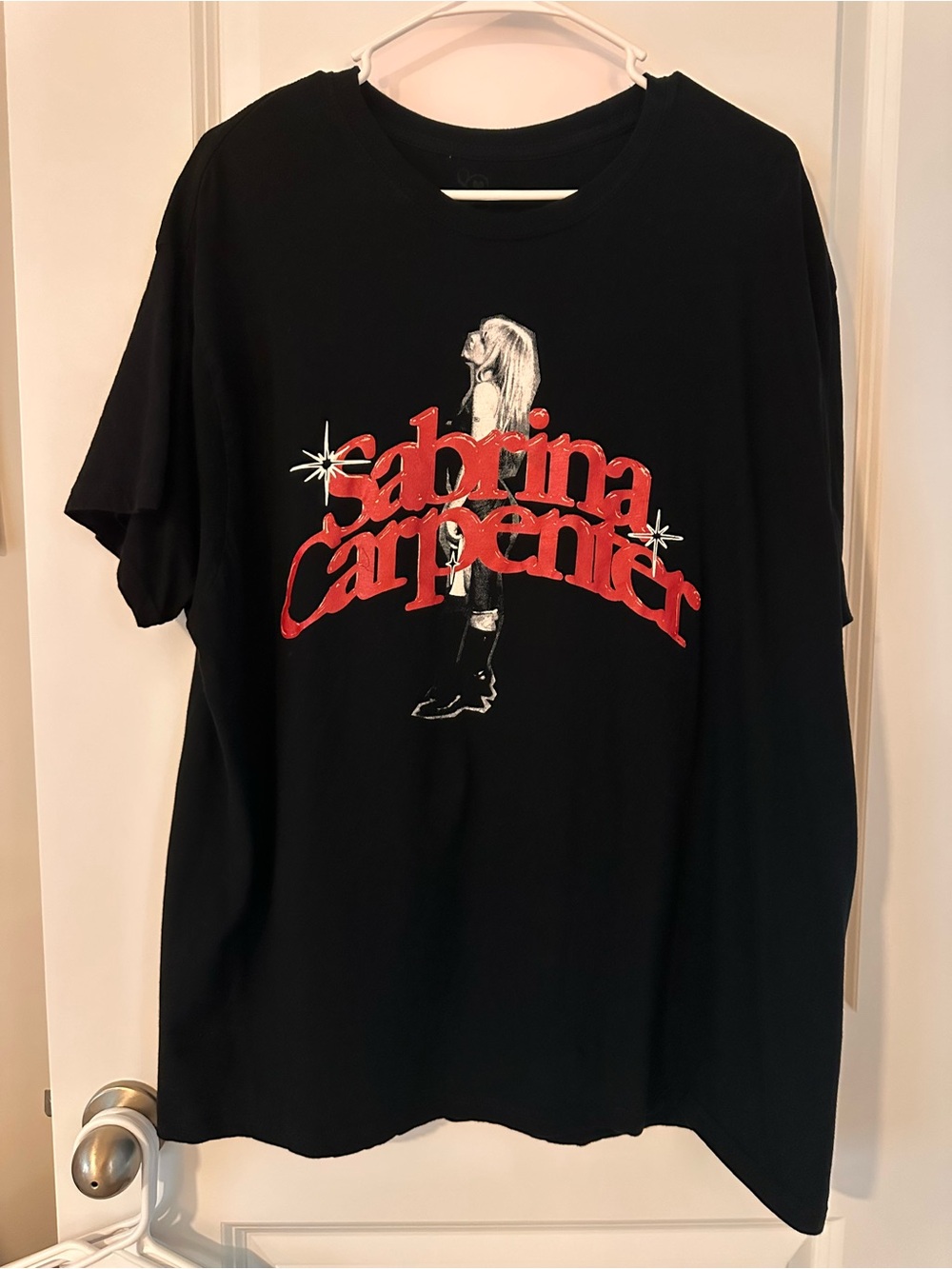 Target Black Tee with Red Sabrina Carpenter Logo